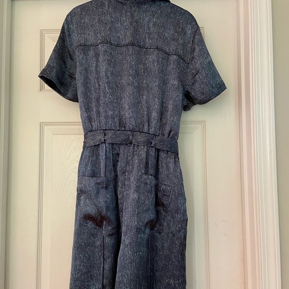 Simply Vera Vera Wang Denim Blue Short Sleeve Jumpsuit - Picture 3 of 4
